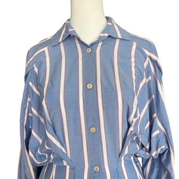 PALMER//HARDING Sunda Cinched-Waist Striped Shirt - Picture 4 of 8